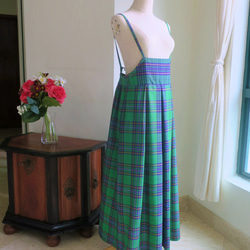 【インドネシア/サロン】インドネシアのグリーン・キャミソールワンピース・シンガポールから送料無料 11枚目の画像