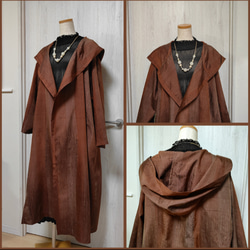 グラデーションのビッグフードコート 未使用品の着物から 着物リメイク  