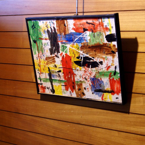抽象画　　現代アート　「彩-46」　F4号　油彩の抽象画 抽象画 現代アート 「彩-17」 油彩の抽象画、F6号 木のフレーム付き