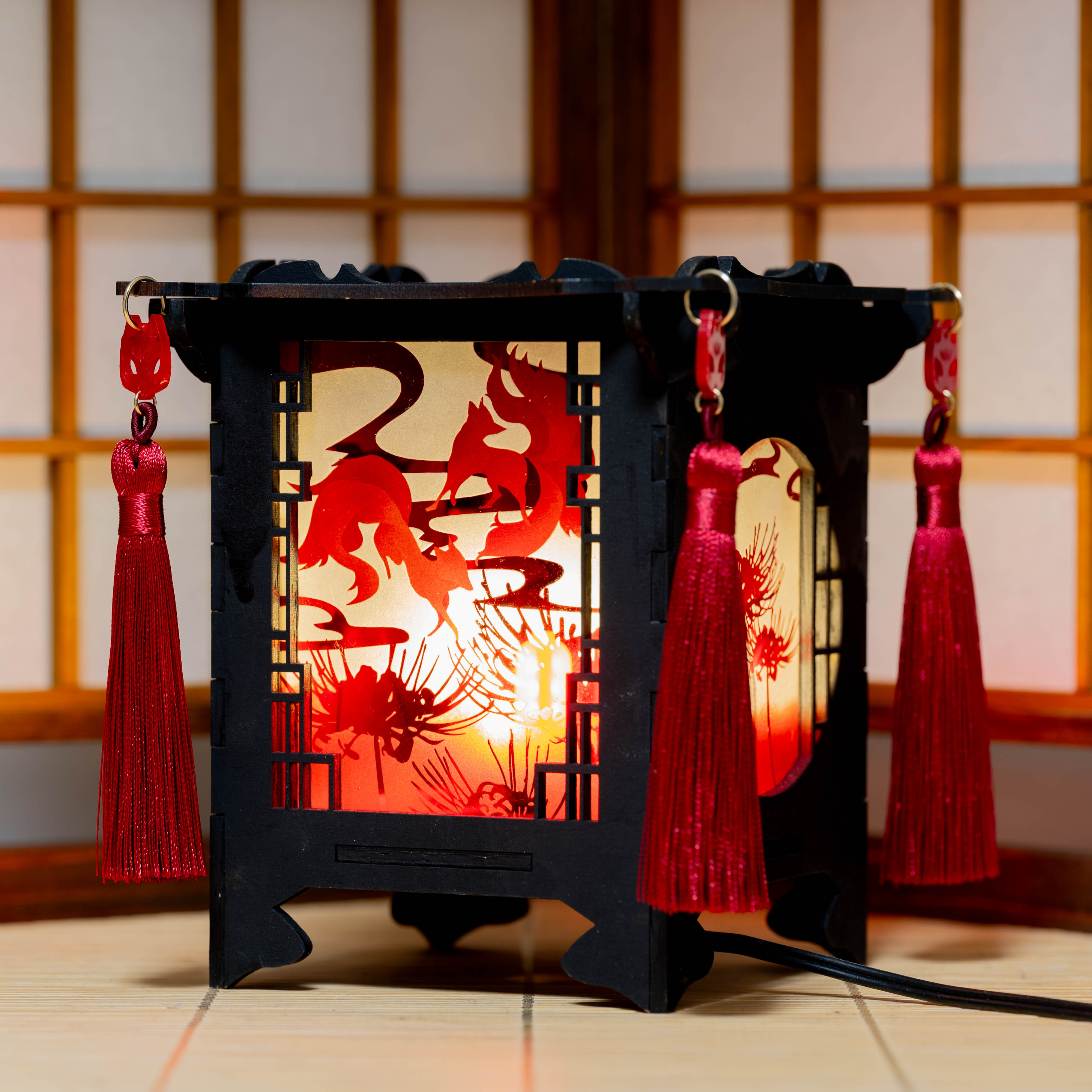 狐の行灯（赤）