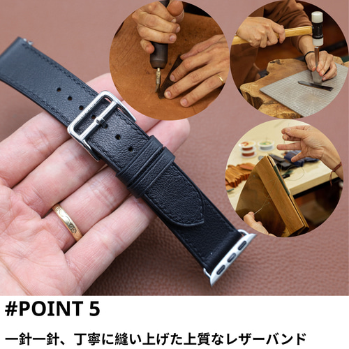 MODIGI アップルウォッチ10 レザーバンド 本革ベルト 46mm Apple