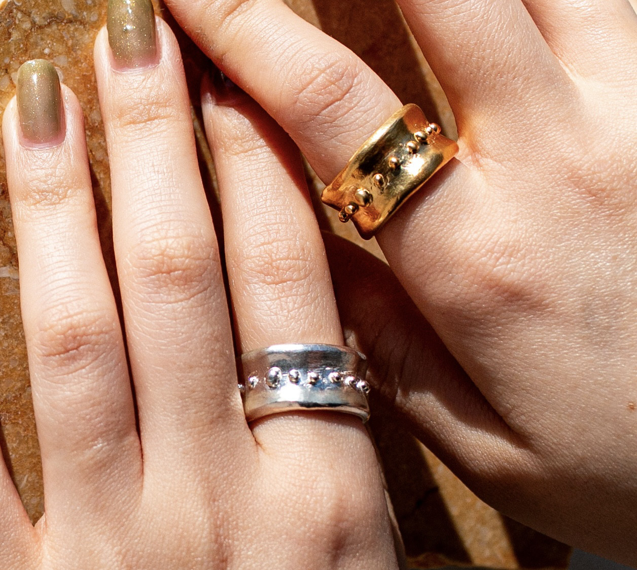 uneven dots ring ドットボリュームリング/送料無料