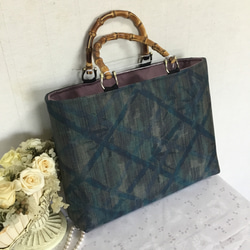 花ぷらら・ハンドメイド・リメイク・大島紬・カバン・トートバッグ・382