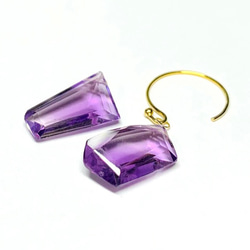 【天然石チャーム】アメジスト　14kgf/シルバー925　1個　ハンドメイド素材 4枚目の画像