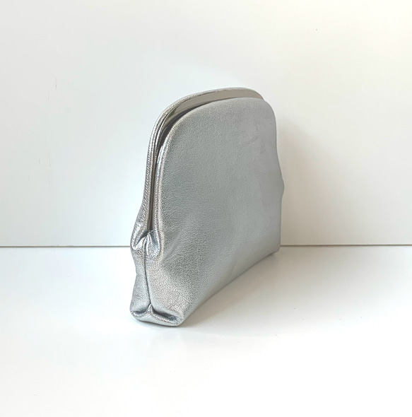 コンパクトウォレット《押し口財布 Lサイズ》　シルバー ★new color★ 3枚目の画像