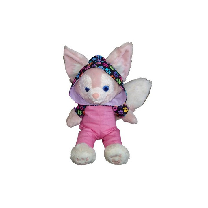 リーナベル コスチューム 服 Ｓサイズ 耳開き パーカー Tシャツ ＆ サロペット セット (FELICE-L-5)ぬいぐるみ