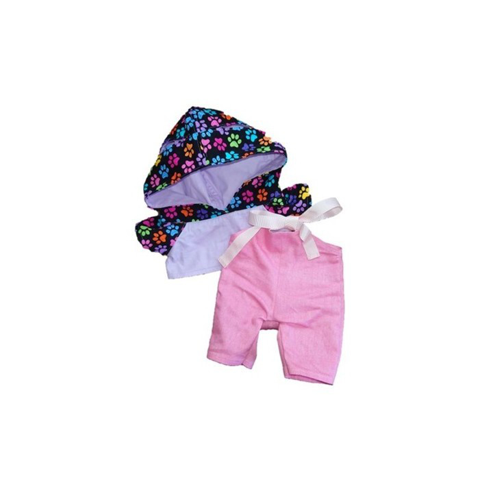 リーナベル コスチューム 服 Ｓサイズ 耳開き パーカー Tシャツ ＆ サロペット セット (FELICE-L-5)