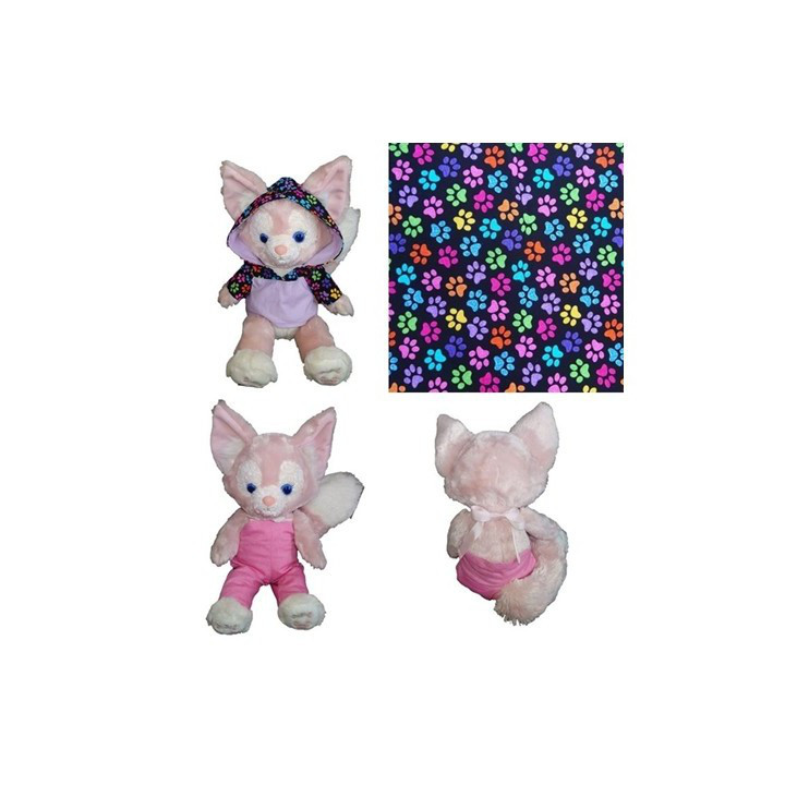 リーナベル コスチューム 服 Ｓサイズ 耳開き パーカー Tシャツ ＆ サロペット セット (FELICE-L-5)