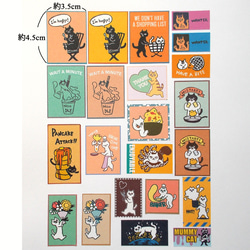 猫の四角いちょこっとシール 4枚目の画像