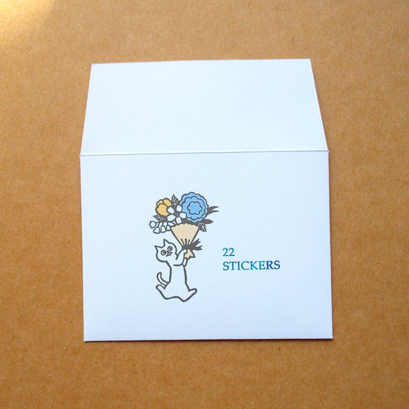 猫の四角いちょこっとシール 3枚目の画像