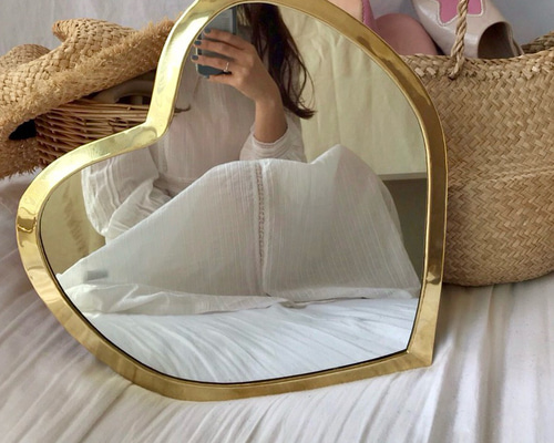 anan掲載】真鍮ハートミラーXL その他インテリア雑貨 mocoMOROCCO 通販