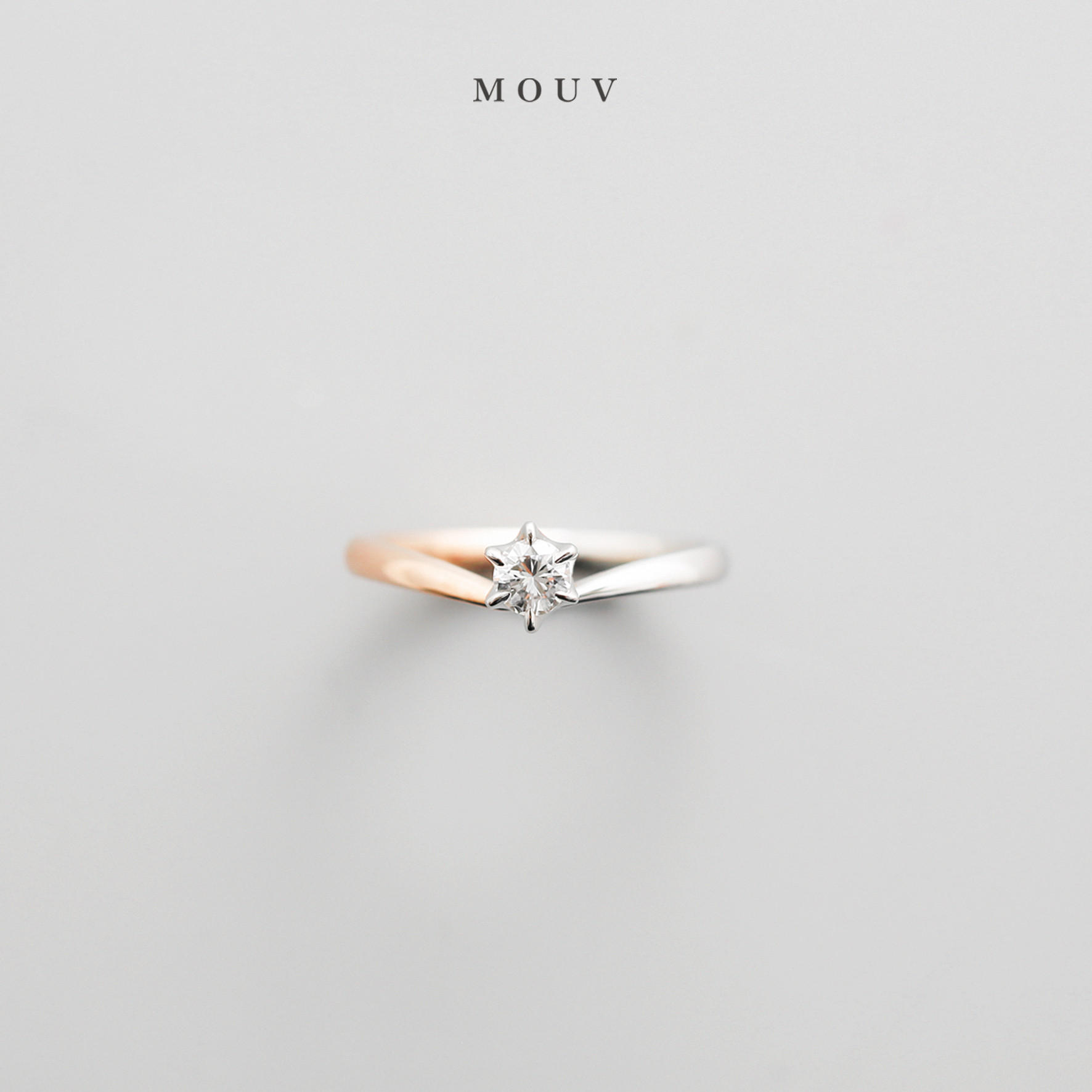 Curve（V字） / 0.2ct Dia　[婚約指輪][エンゲージリング]《送料無料》