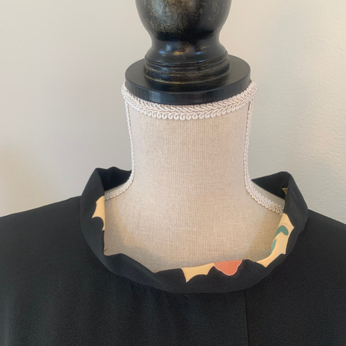 留袖リメイクワンピース❣️郡鶴　一部刺繍4L 着丈126 留袖リメイクワンピース❣️郡鶴一部刺繍4L 着丈126