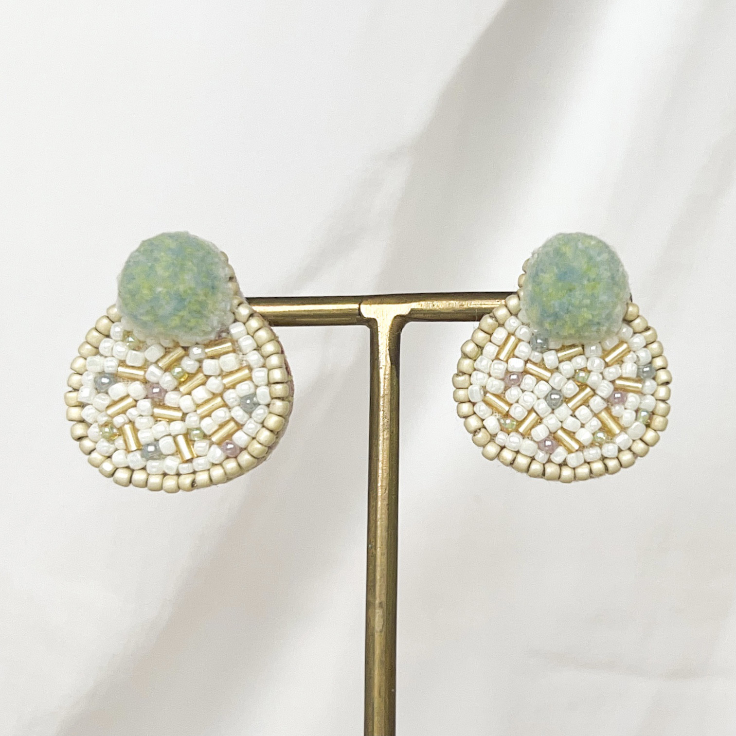 存在感たっぷり【uroko】ピアス・イヤリング_kusumi mint