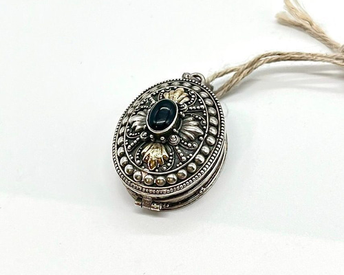 ロケットペンダント ロケットチャーム シルバー925 オニキス