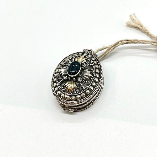 ロケットペンダント ロケットチャーム シルバー925 オニキス