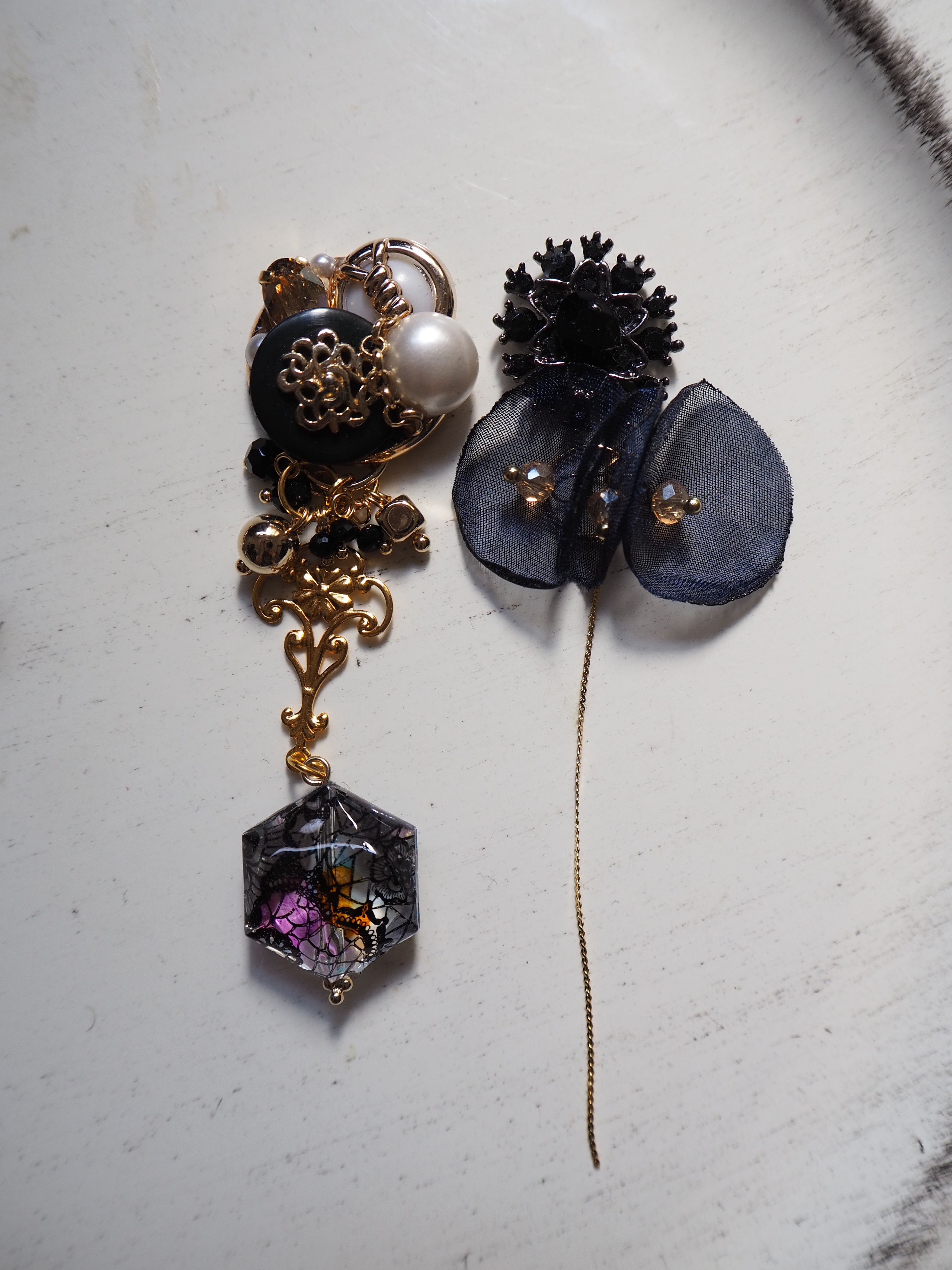 ボタンアクセサリー/イヤリング/クレオパトラ