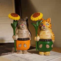 天然崖柏木 可愛い 木彫りのウサギ 仏珠を持つウサギ 干支マスコット