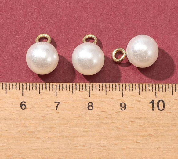 アクセサリー チャーム パール調 ハンドメイド ピアス イヤリング リング 2枚目の画像