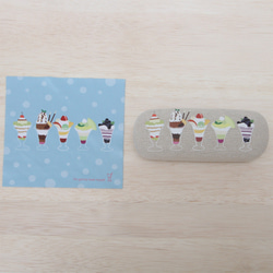 【New】パフェのメガネセット〈メガネケース＆クリーナークロス〉 5枚目の画像