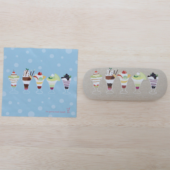 【New】パフェのメガネセット〈メガネケース＆クリーナークロス〉 5枚目の画像