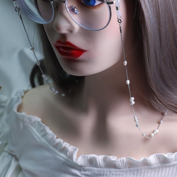 淡水パールのメガネチェーン 真珠 ホルダー マスクホルダー マスク