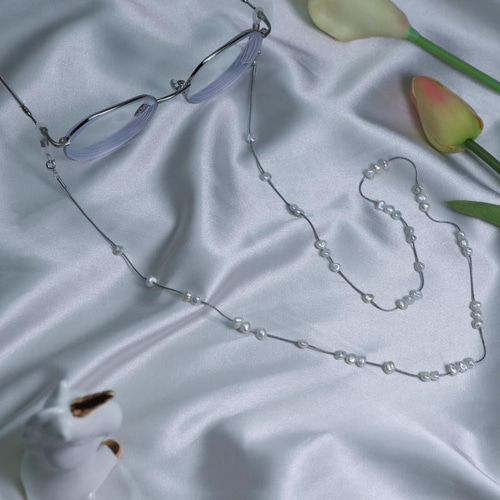 淡水パールのメガネチェーン 真珠 ホルダー マスクホルダー マスク