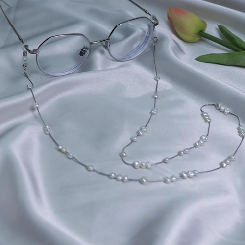 淡水パールのメガネチェーン 真珠 ホルダー マスクホルダー マスク