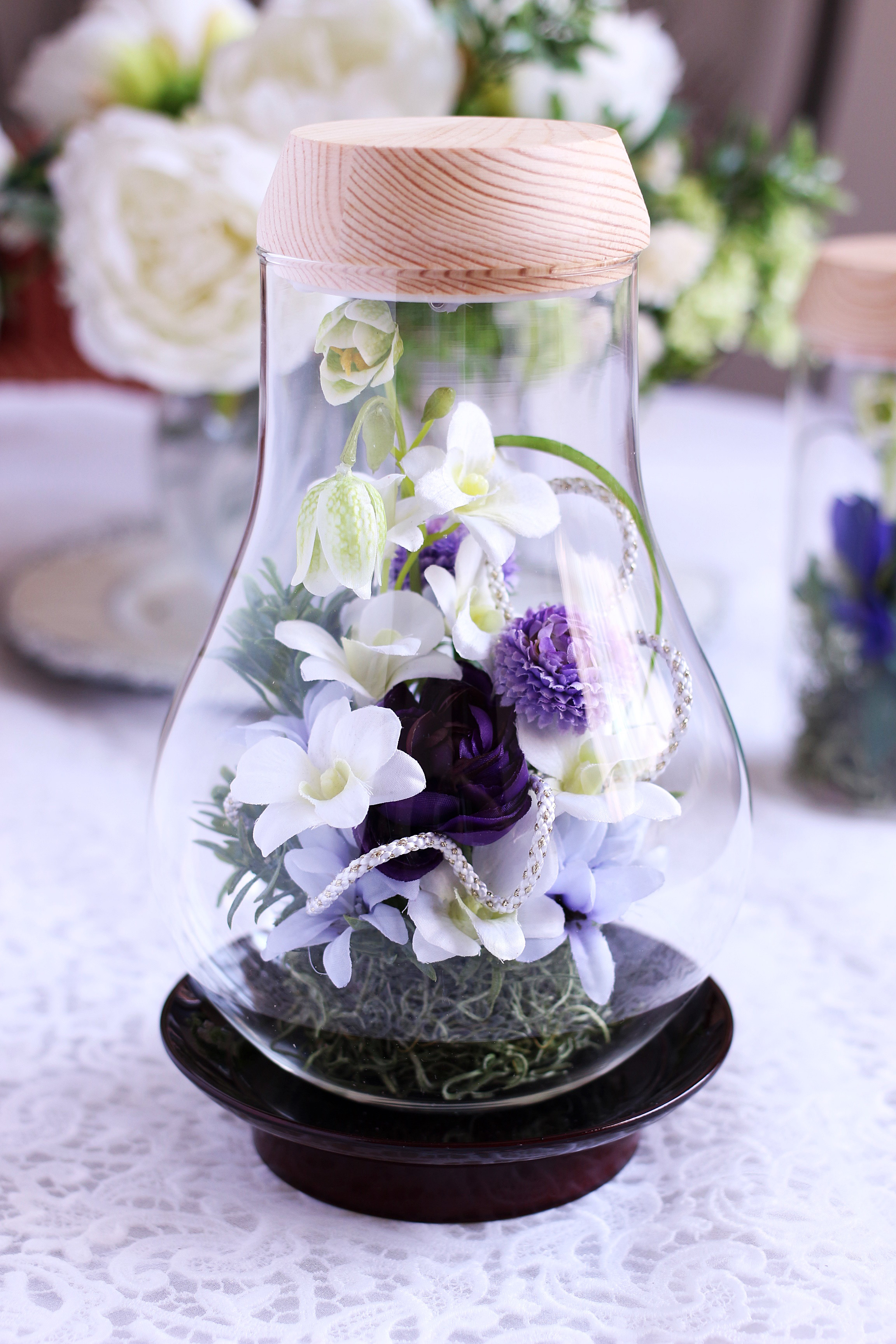 灯る仏花®　蘭の庭　＜無料箱付き＞