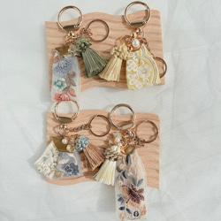 ⑅インド刺繍リボン⑅キーホルダー キーホルダー hanyuka handmade