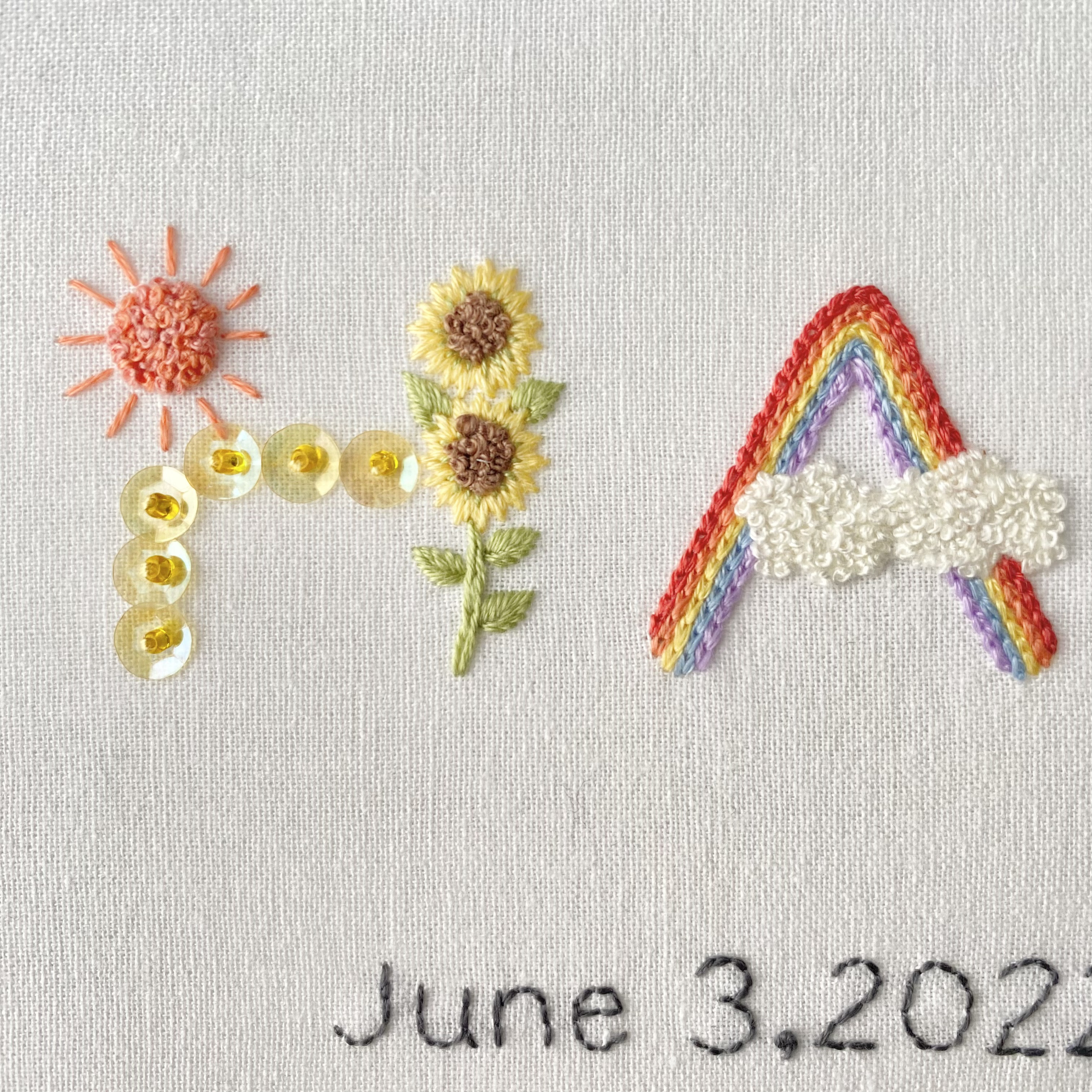 命名書　刺繍　A5サイズ　受注製作　ネームボード　ベビーボード　バースボード