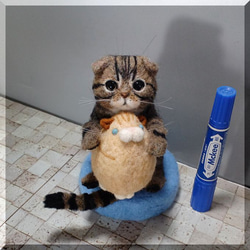 羊毛フェルト ミーアキャット 動物フィギュア 羊毛フェルト