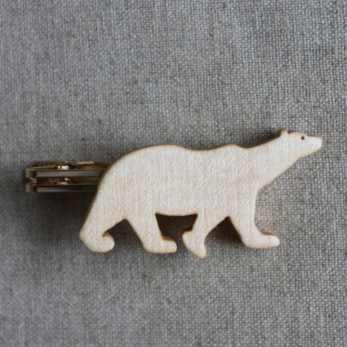 シロクマ木製ネクタイピン タイピン・カフス La gouttelette 通販