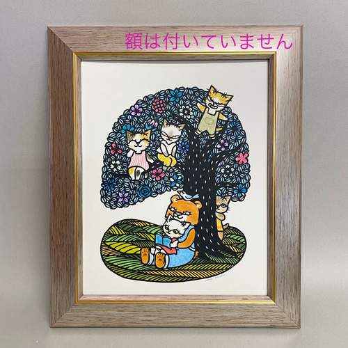 切り絵 午後の時間 切り絵 松風直美 通販 19285076｜Creema(クリーマ