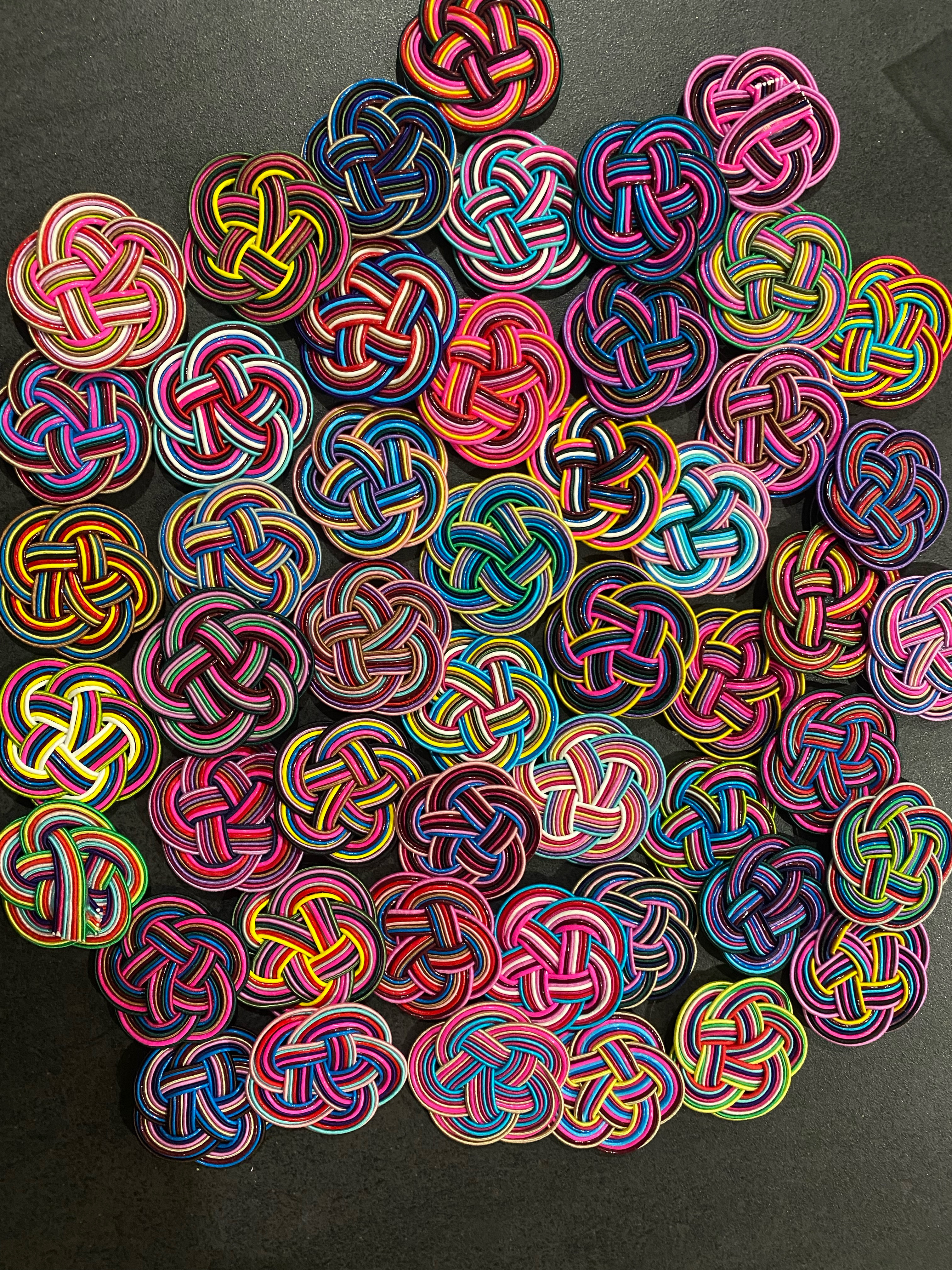 Ki-na人気のカラフル梅結びのアソート　もっと大きめの5cm 50個