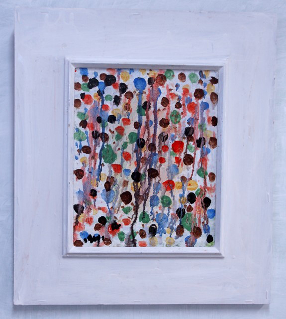 抽象画　　現代アート　「彩-59」　F3号　油彩の抽象画