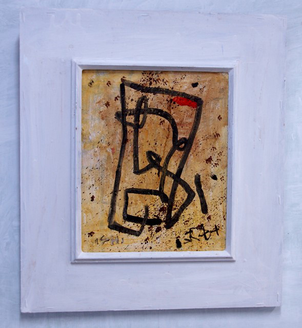 抽象画　　現代アート　「彩-60」　F3号　油彩の抽象画