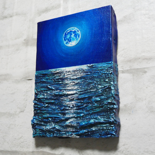 油絵 油彩 油彩画 絵 絵画 SM号【スーパーブルームーン 】 絵画