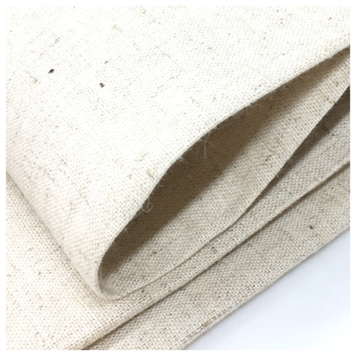 美品 綿麻 半幅帯 ハーフリネン 通年帯 キナリ 色無地 長尺440 全通