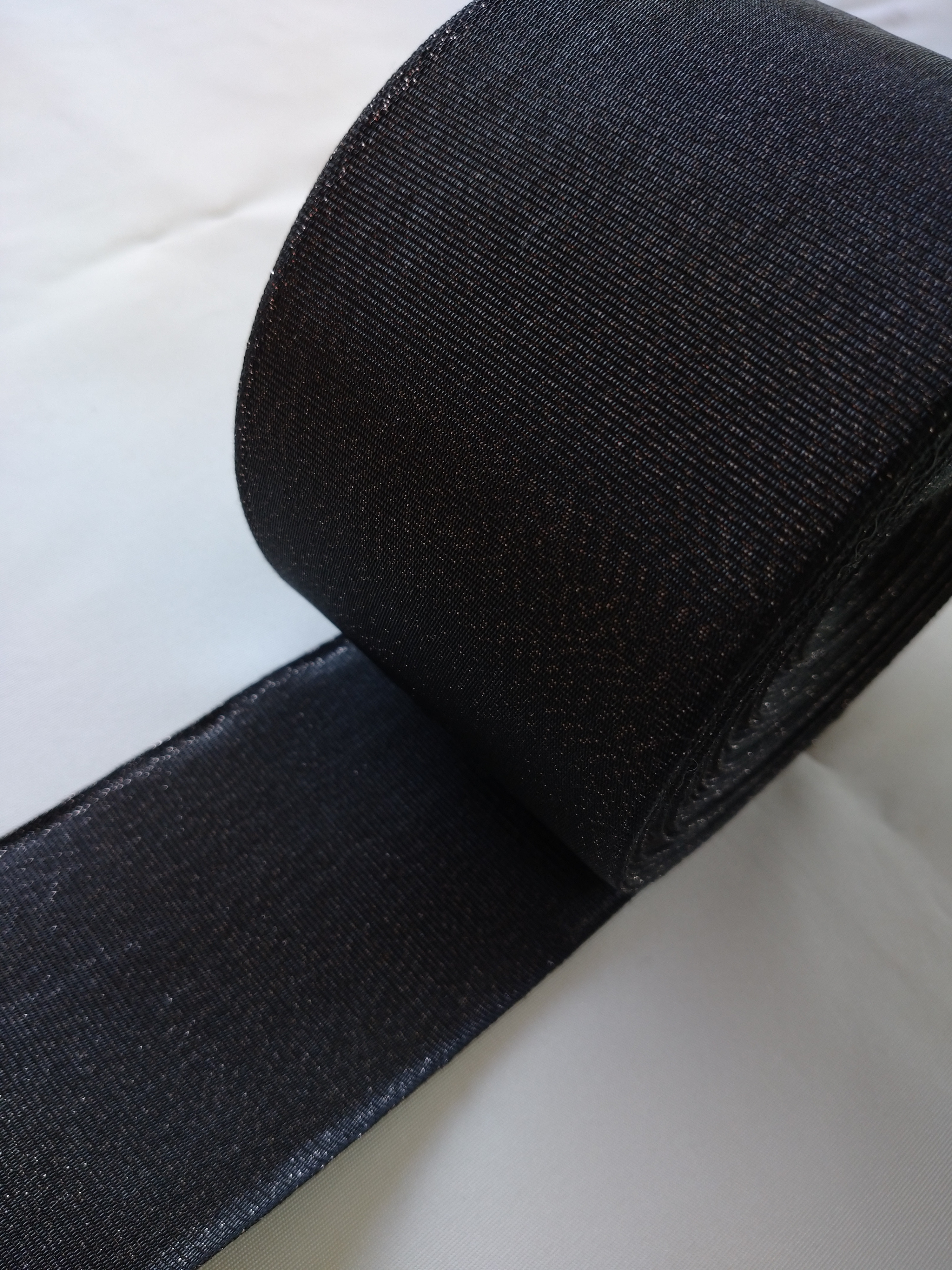 専用です。☆畳のへり リース① 手芸用「 畳ヘリ」黒無地ラメ入り 109 ベーシック 厚地 高級畳へり1m