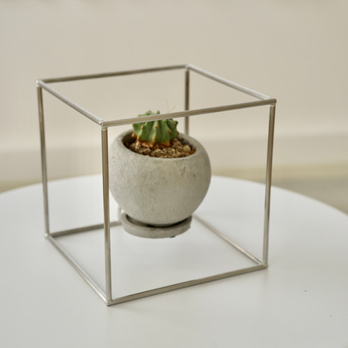 浮いたように見える台座(花台) ステンレス多肉植物 アガベ プランツ