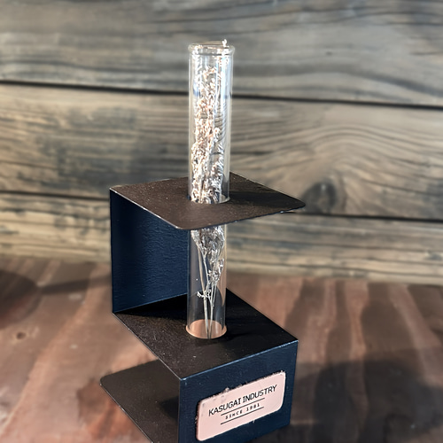 KASUGAI INDUSTRY】試験管スタンド 試験管付き アンティーク