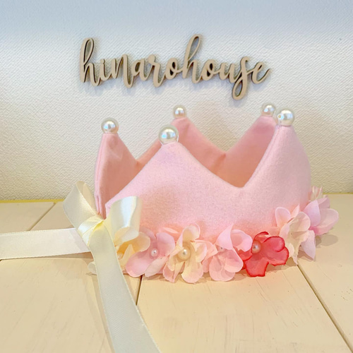 フラワークラウン ベビークラウン 花かんむり 1歳誕生日 ﾊｰﾌ