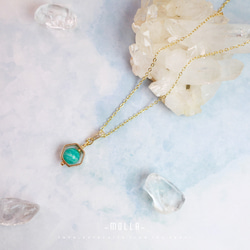 Molla 雲河系水星|天河石垂墜項鍊（手工訂製可調式項鍊） 第1張的照片