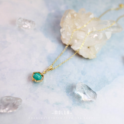 Molla 雲河系水星|天河石垂墜項鍊（手工訂製可調式項鍊） 第3張的照片