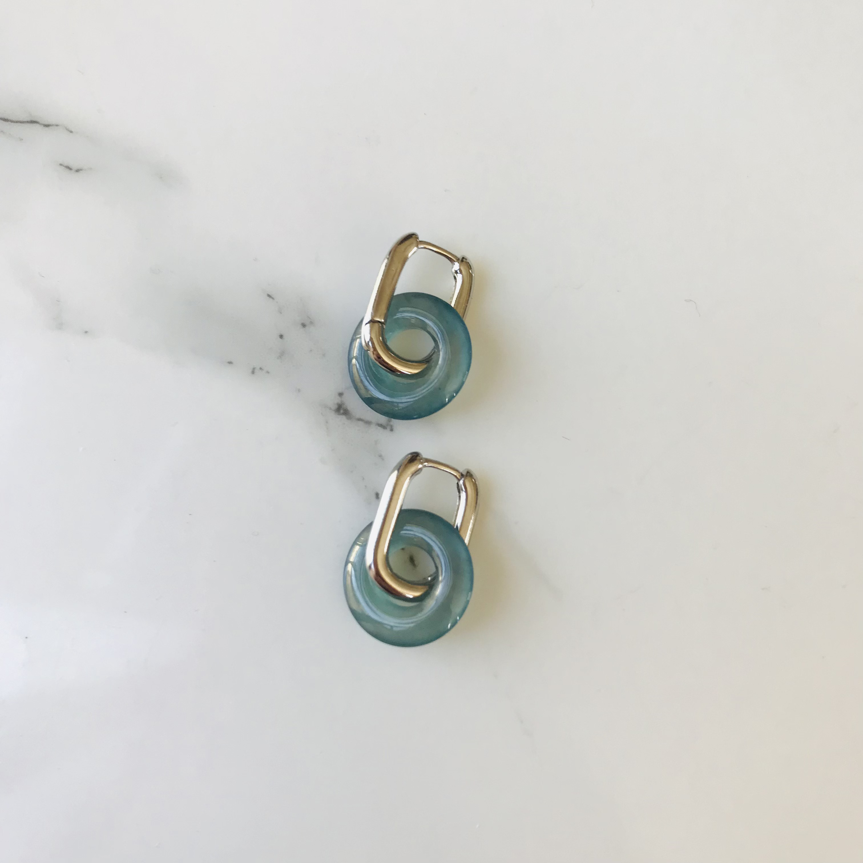 [P82-001] ジェイド　JADE  ヒスイ　本翡翠　ピアス　　天然石　一点物　希少　グアテマラ産　s925