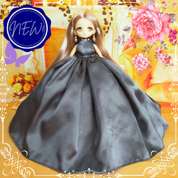 ジェニーサイズ ドールドレス ブルー 王妃 貴婦人 ハンドメイド