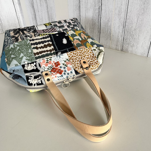 creema限定、ミナペルホネン パッチボストンバッグ ボストンバッグ