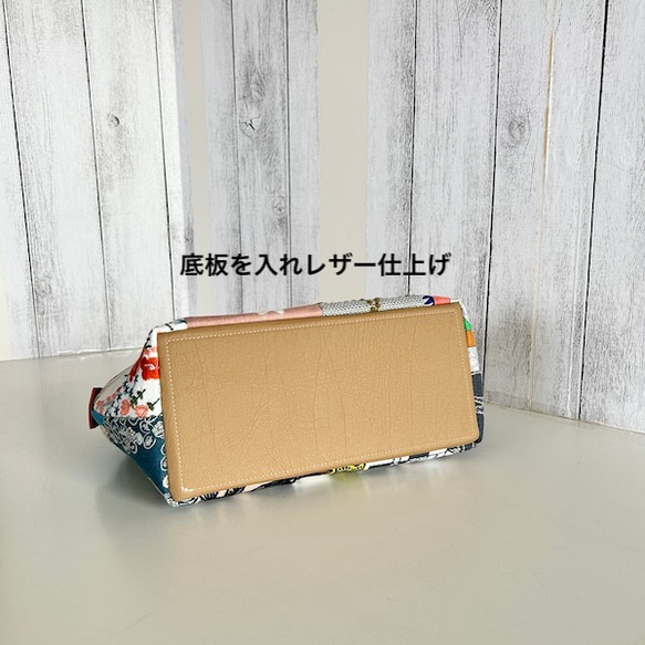 creema限定、ミナペルホネン パッチボストンバッグ 4枚目の画像