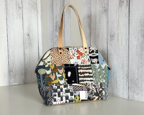 creema限定、ミナペルホネン パッチボストンバッグ ボストンバッグ